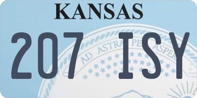 KS license plate 207ISY