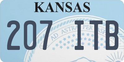 KS license plate 207ITB