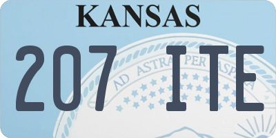 KS license plate 207ITE