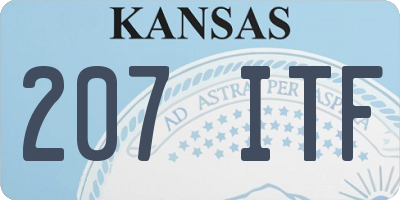 KS license plate 207ITF