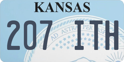 KS license plate 207ITH
