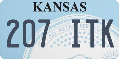 KS license plate 207ITK