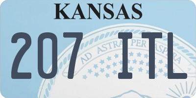KS license plate 207ITL