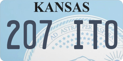 KS license plate 207ITO