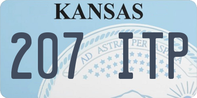 KS license plate 207ITP
