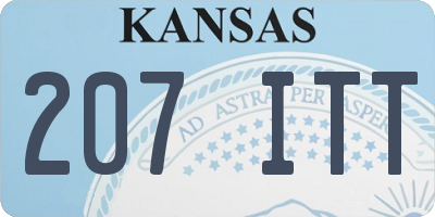 KS license plate 207ITT