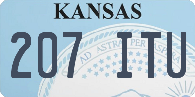KS license plate 207ITU