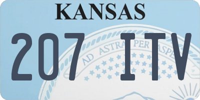 KS license plate 207ITV