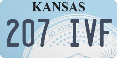 KS license plate 207IVF