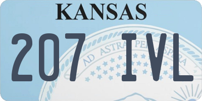 KS license plate 207IVL
