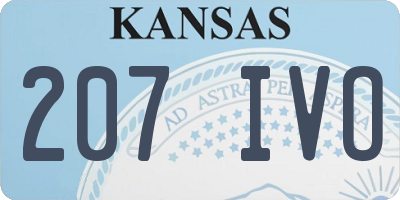 KS license plate 207IVO