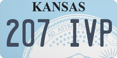 KS license plate 207IVP