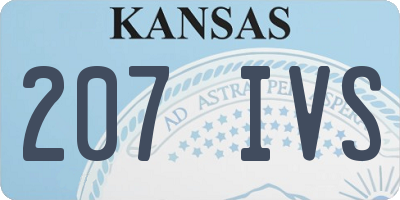 KS license plate 207IVS