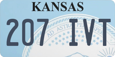 KS license plate 207IVT