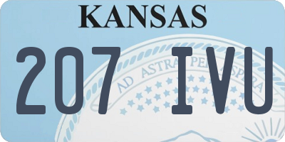 KS license plate 207IVU