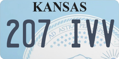 KS license plate 207IVV