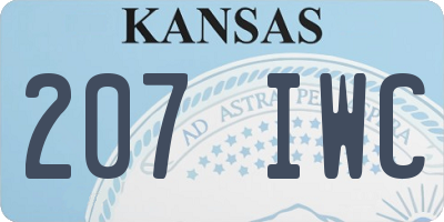 KS license plate 207IWC