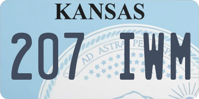 KS license plate 207IWM