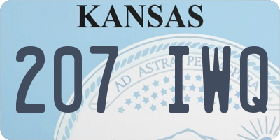 KS license plate 207IWQ