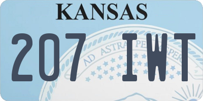 KS license plate 207IWT