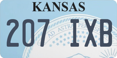 KS license plate 207IXB