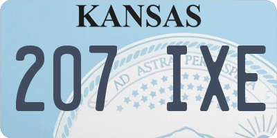 KS license plate 207IXE