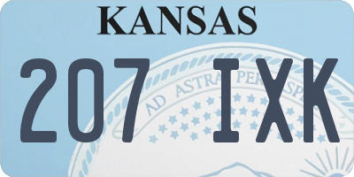 KS license plate 207IXK