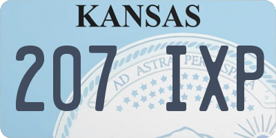 KS license plate 207IXP