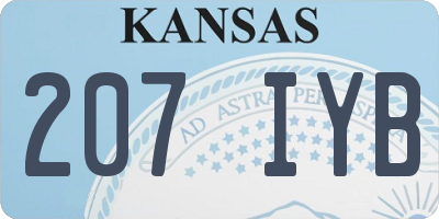 KS license plate 207IYB