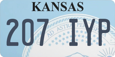 KS license plate 207IYP
