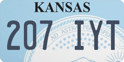 KS license plate 207IYT