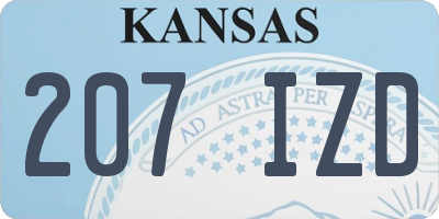 KS license plate 207IZD