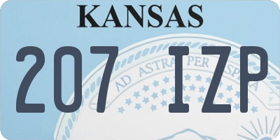 KS license plate 207IZP