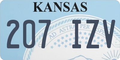 KS license plate 207IZV
