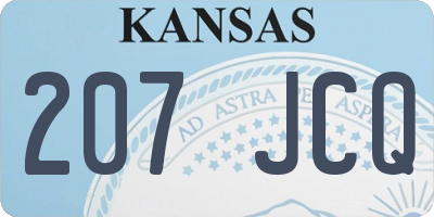 KS license plate 207JCQ