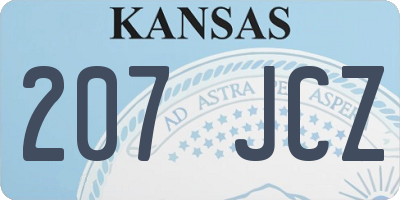 KS license plate 207JCZ
