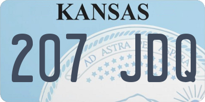 KS license plate 207JDQ