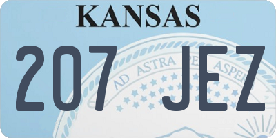 KS license plate 207JEZ