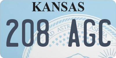 KS license plate 208AGC