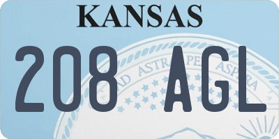 KS license plate 208AGL