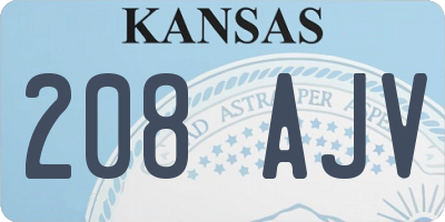 KS license plate 208AJV