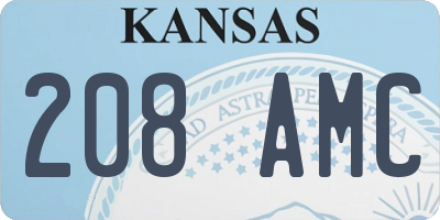 KS license plate 208AMC