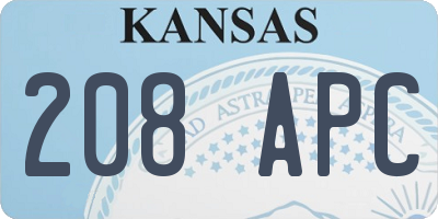 KS license plate 208APC