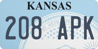 KS license plate 208APK