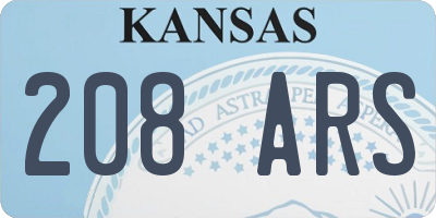 KS license plate 208ARS