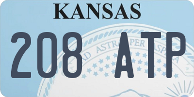 KS license plate 208ATP