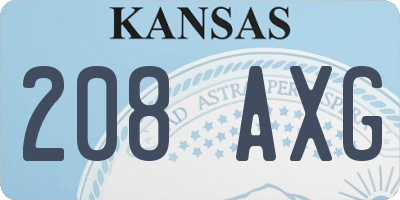 KS license plate 208AXG