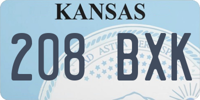 KS license plate 208BXK