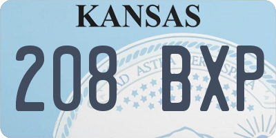 KS license plate 208BXP