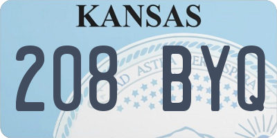 KS license plate 208BYQ